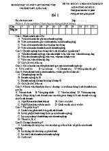 Bộ đề thi học kỳ II môn Công nghệ Lớp 10 - Năm học 2018-2019 - Trường THPT Xuân Áng